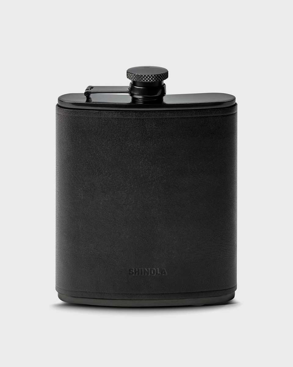 Men's Leather Wrapped Boxed Flask